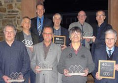 Jahreshauptversammlung 2015 - Ehrung der Mitglieder für 25 und 40 jährige Zugehörigkeit.