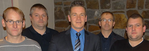 Vorstand ,von links 2.Schriftführer Jens Hecker-Michel ,3 Vorsitzender Bernhard Holzapfel,1. Vorsitzender Holger Paulus ,Schriftführer Klaus Blaschke , Kassierer Björn Riedesel